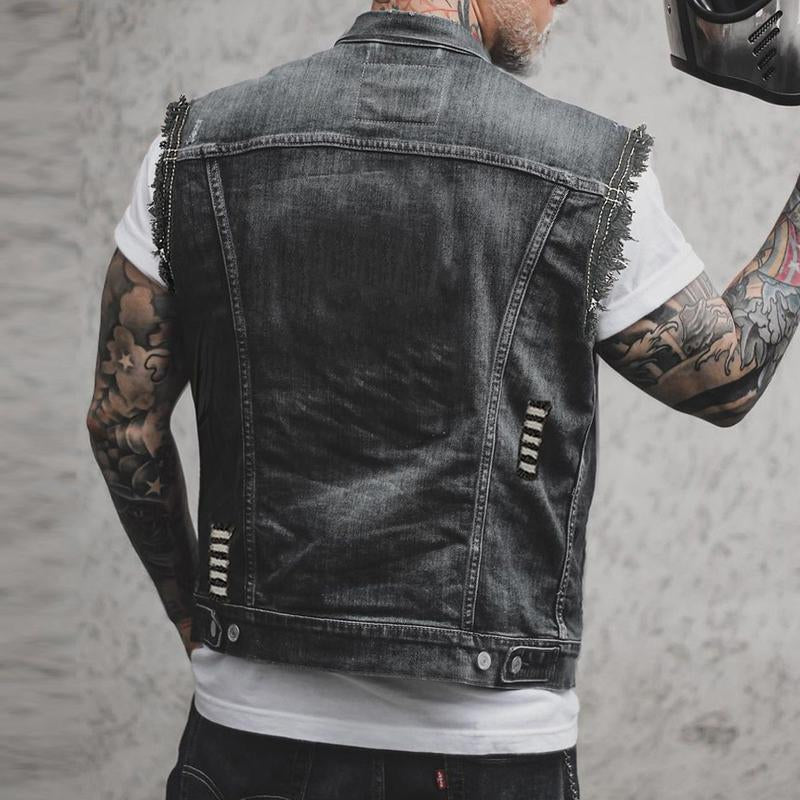 Stylische Denim Weste für Herren