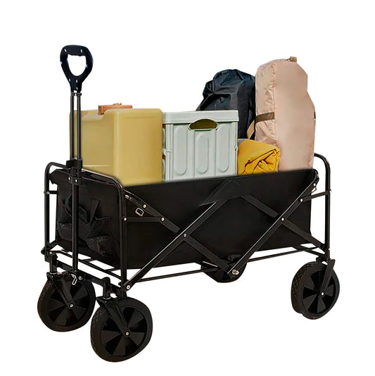 Faltbarer Gartenwagen, 150kg Traglast, Teleskopgriff, 360° Räder, Outdoor