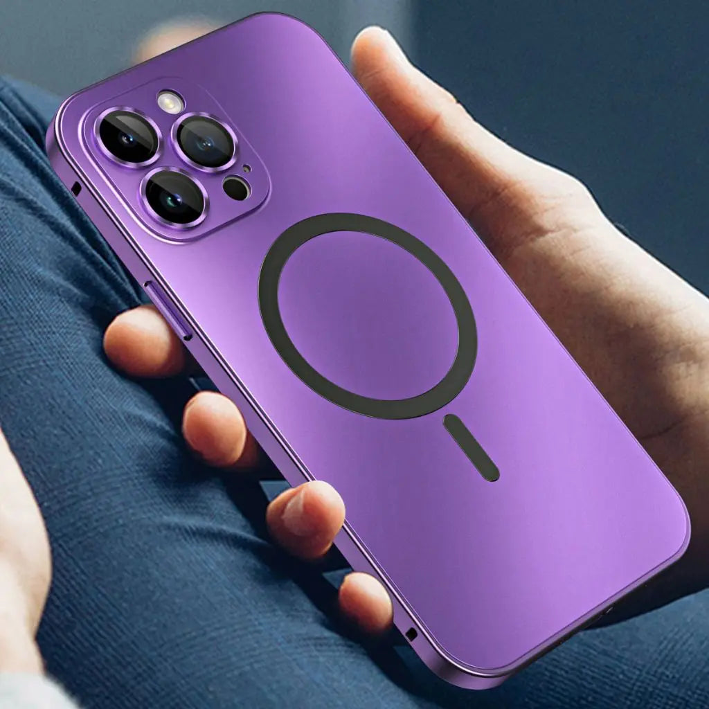 Magnetische Metallhülle, schlanker Schutz für iPhone