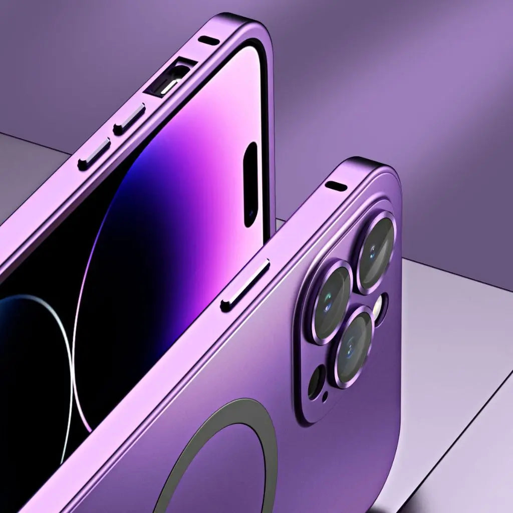 Magnetische Metallhülle, schlanker Schutz für iPhone