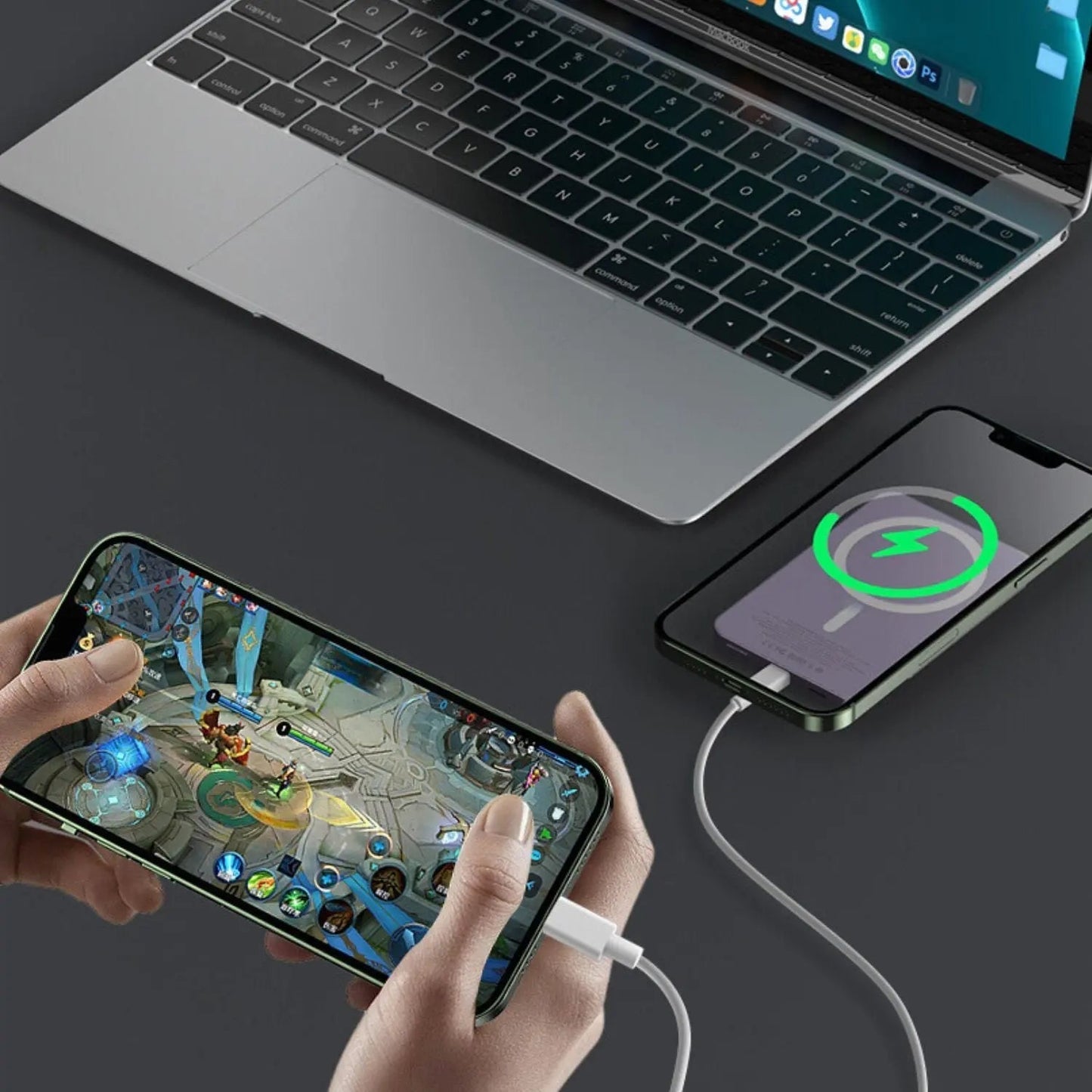 Powerbank Slim, kabelloses Magnet-Ladegerät, tragbar