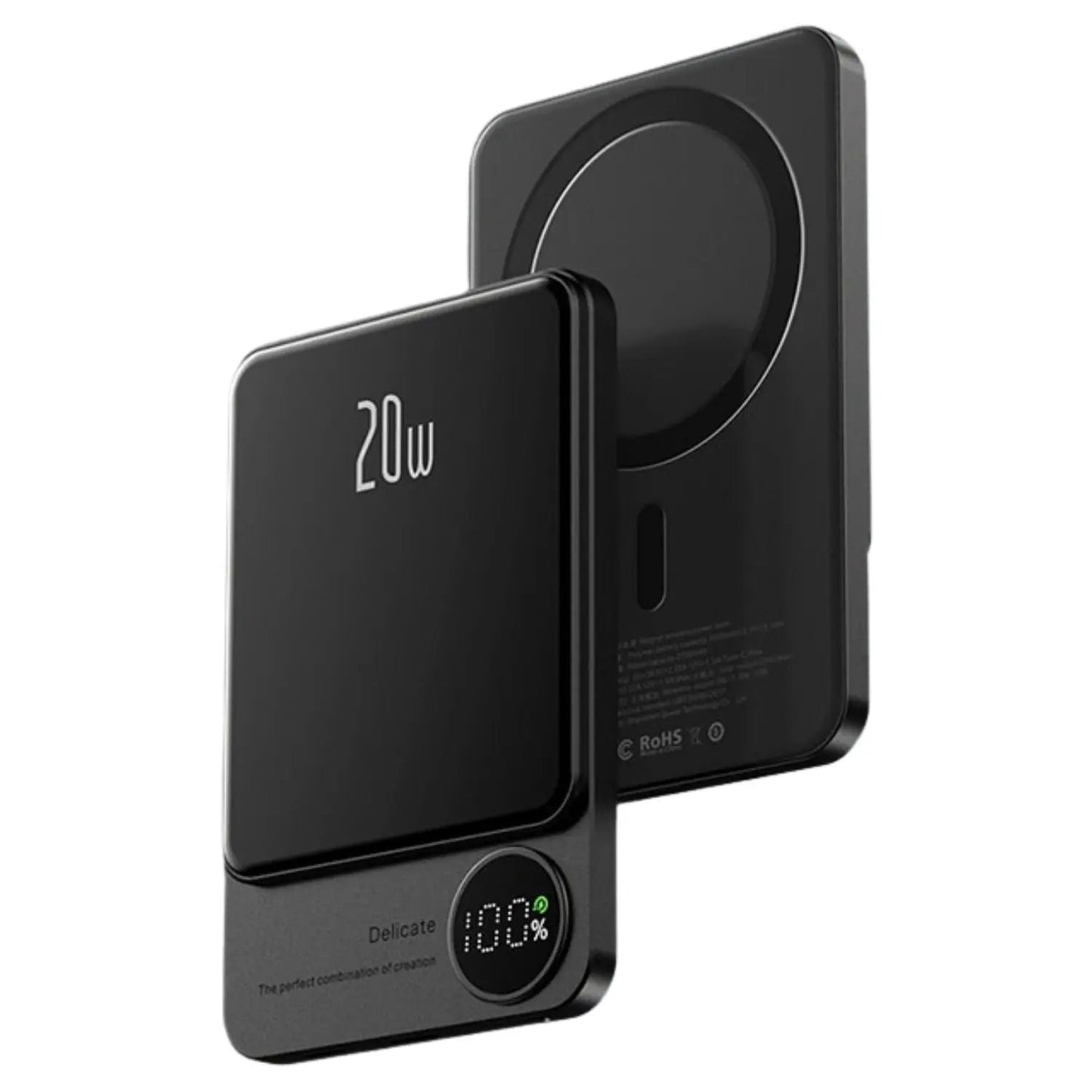 Powerbank Slim, kabelloses Magnet-Ladegerät, tragbar