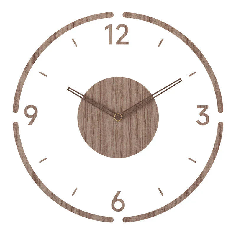 Nordora – Nordische Wanduhr aus Holz, lautloses Design