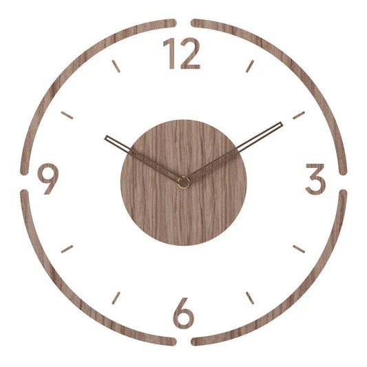 Nordora – Nordische Wanduhr aus Holz, lautloses Design