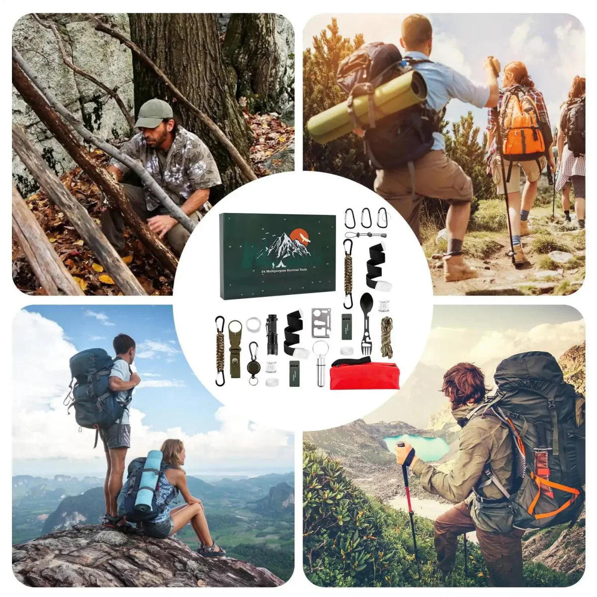 kaufsy | SURVIVAL ADVENT CALENDAR – Men's Outdoor Kit with 24 Essential Tools 2025