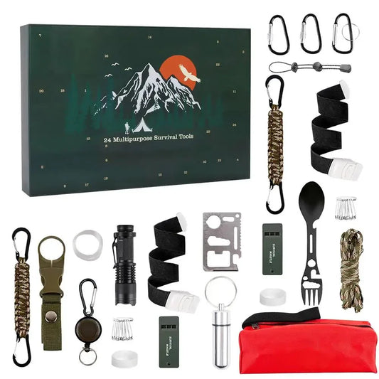 kaufsy | SURVIVAL ADVENT CALENDAR – Men's Outdoor Kit with 24 Essential Tools 2025